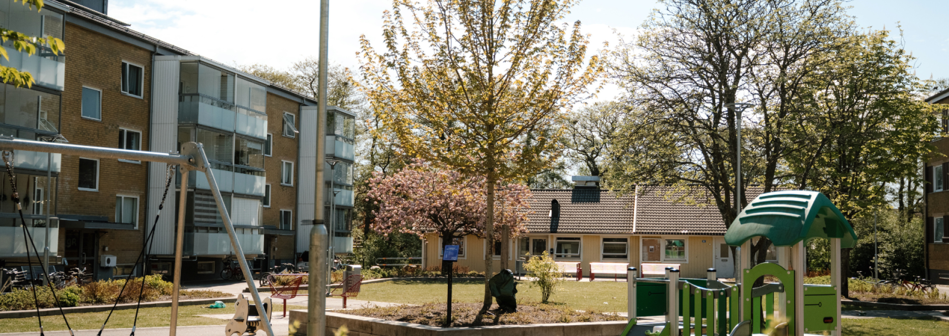 Lekplats på Sloalyckan, somrig känsla
